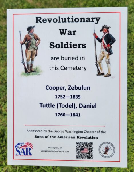 REVOLUTIONARY WAR SOLDIERS BURIED IN BETEL PRESBYTERIAN CHURCH CEMETERY MEMORIAL PLAQUE