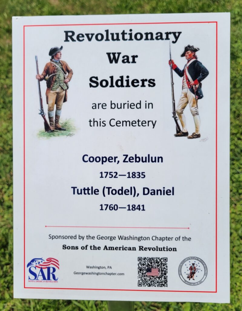 REVOLUTIONARY WAR SOLDIERS BURIED IN BETEL PRESBYTERIAN CHURCH CEMETERY MEMORIAL PLAQUE