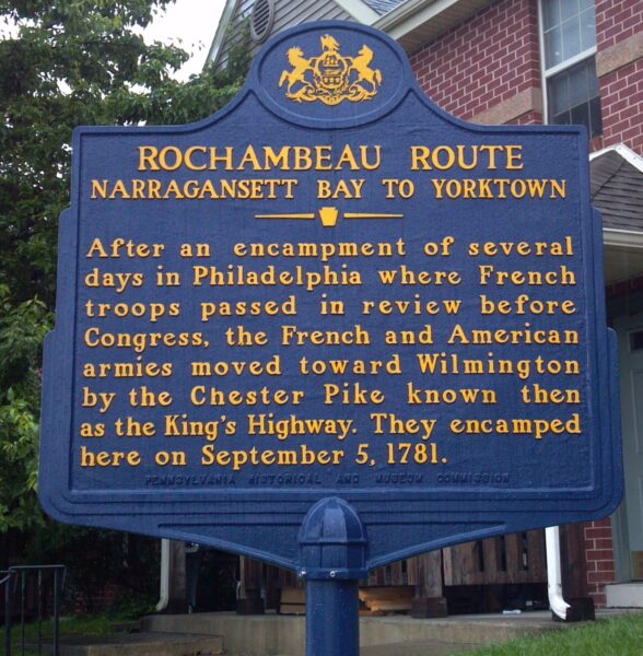 ROCHAMBEAU ROUTE NARRAGANSETT BAY TO YORKTOWN MEMORIAL MARKER
