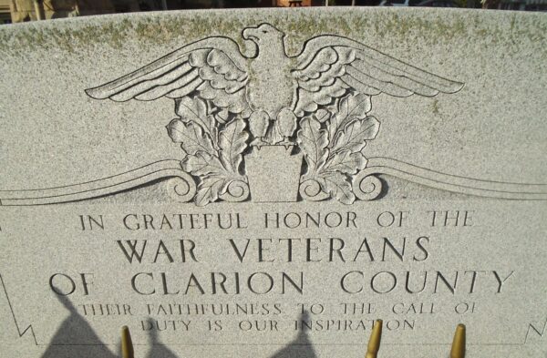 WAR VETERANS OF CLARION COUNTY MEMORIAL CLOSE-UP