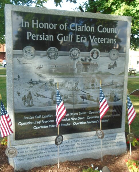 IN HONOR OF CLARION COUNTY PERSIAN GULF ERA VETERANS MEMORIAL
