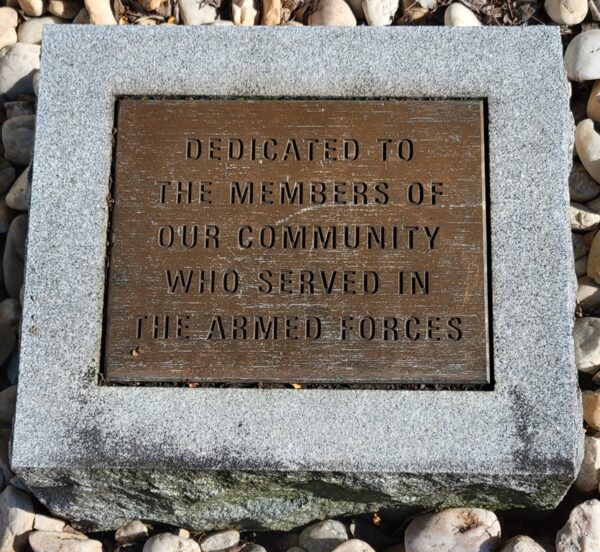 ROSCOE VETERANS MEMORIAL PLAQUE