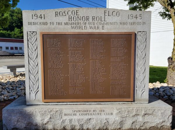 ROSCOE ELCO WORLD WAR II HONOR ROLL MEMORIAL