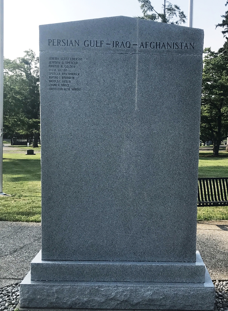 MIDWAY, KY VIETNAM WAR THROUGH AFGHANISTAN WAR MEMORIAL BACK