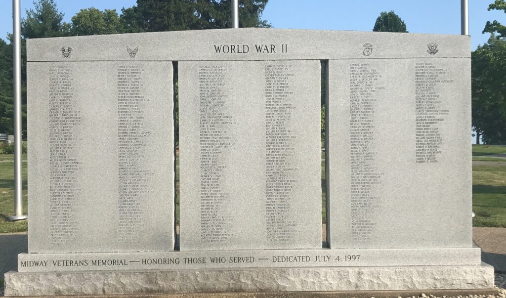 MIDWAY, KY WORLD WAR II MEMORIAL