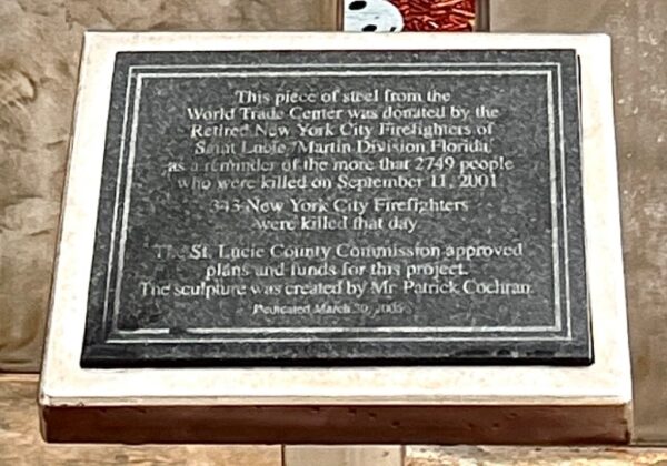 ST. LUCIE COUNTY SEPTEMBER 11, 2001 MEMORIAL PLAQUE
