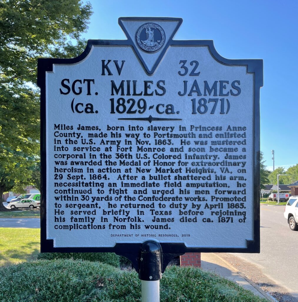 SGT. MILES JAMES MEDAL OF HONOR WAR MEMORIAL MARKER