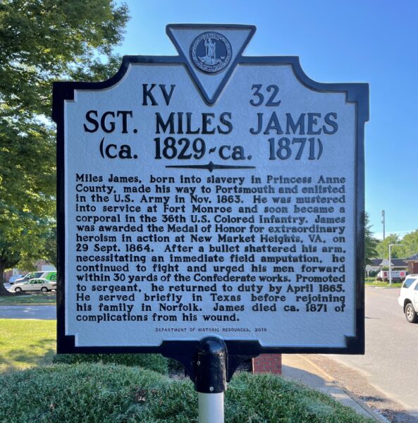 SGT. MILES JAMES MEDAL OF HONOR WAR MEMORIAL MARKER