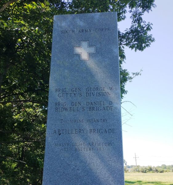 MAINE’S THIRD BATTLE OF WINCHESTER WAR MEMORIAL SIDE B