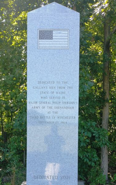 MAINE’S THIRD BATTLE OF WINCHESTER WAR MEMORIAL SIDE A