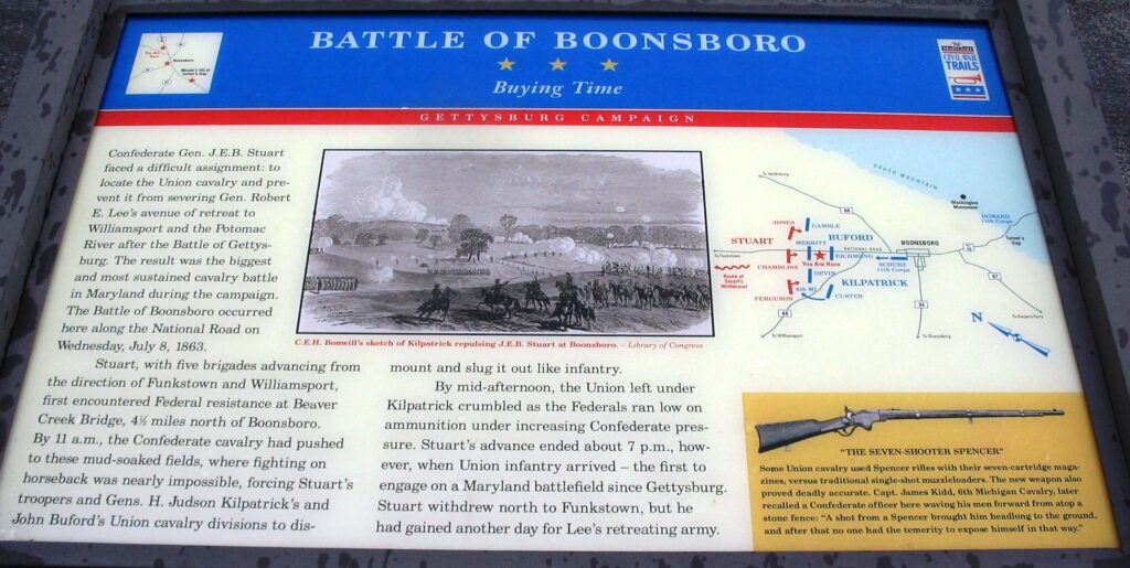 BATTLE OF BOONSBORO BUYING TIME WAR MEMORIAL PANEL