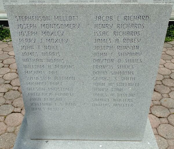 HANCOCK UNITED STATES CIVIL WAR MEMORIAL BACK