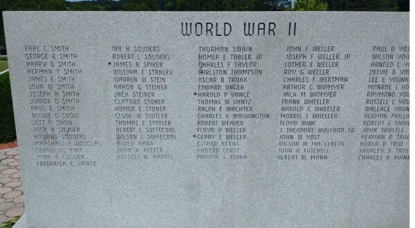 HANCOCK VETERANS MEMORIAL STONE F