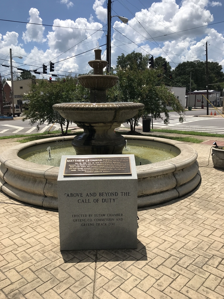 MATTHEW LEONARD MEDAL OF HONOR WAR MEMORIAL FOUNTAIN
