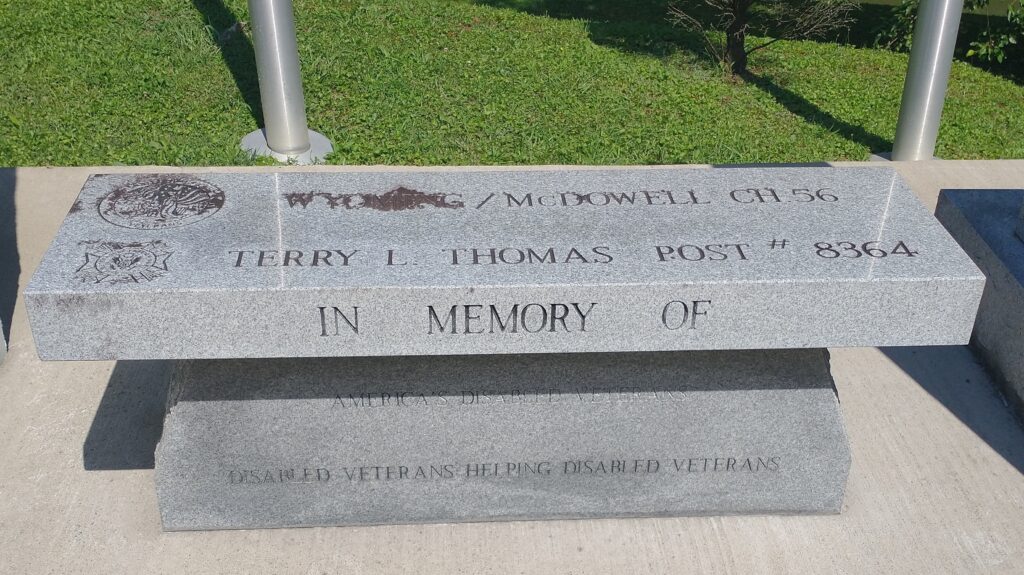 AMERICA’S DISABLED VETERANS WAR MEMORIAL BENCH