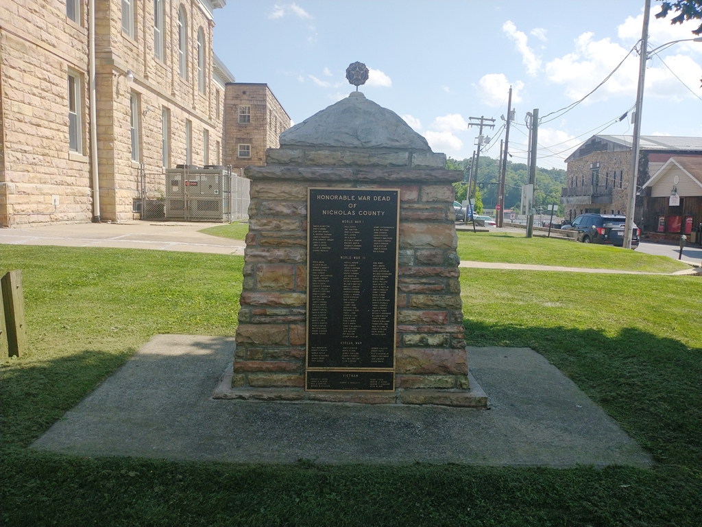 HONORABLE WAR DEAD OF NICHOLAS COUNTY MEMORIAL