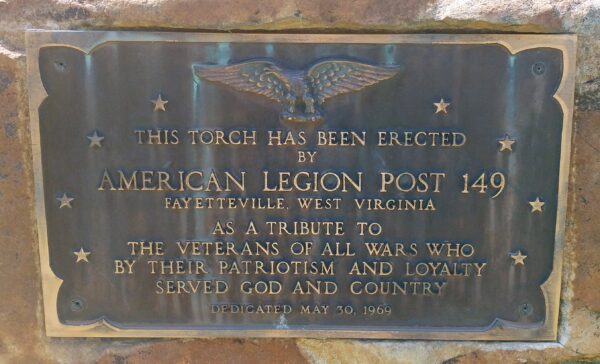 AMERICAN LEGION POST 149 ALL WARS VETERANS MEMORIAL PLAQUE