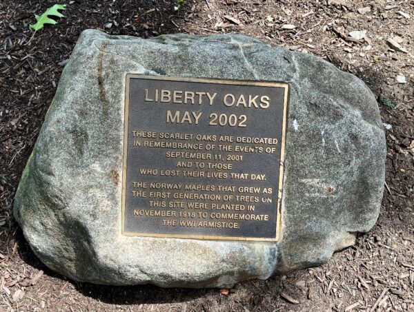 LIBERTY OAKS SEPTEMBER 11, 2001 MEMORIAL PLAQUE