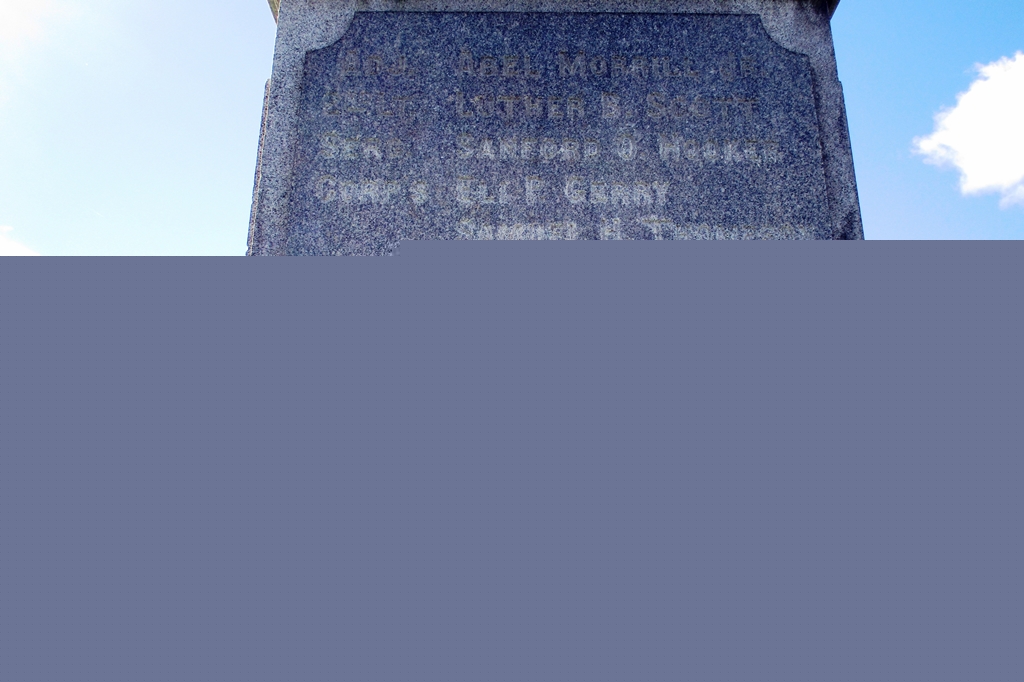 TO THE MEMORY OF CABOT SOLDIERS WHO FELL IN THE GREAT REBELLION MEMORIAL SIDE D