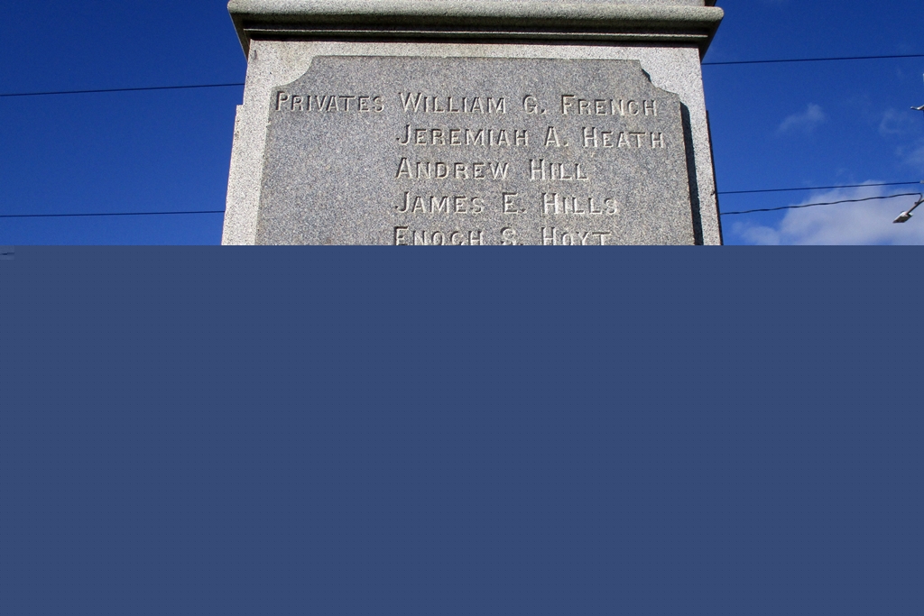 TO THE MEMORY OF CABOT SOLDIERS WHO FELL IN THE GREAT REBELLION MEMORIAL SIDE C