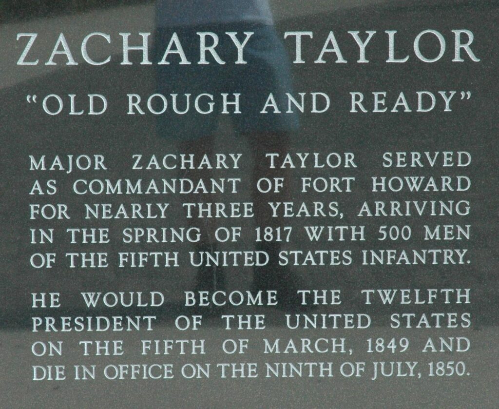 ZACHARY TAYLOR “OLD ROUGH AND READY” MEMORIAL PLAQUE