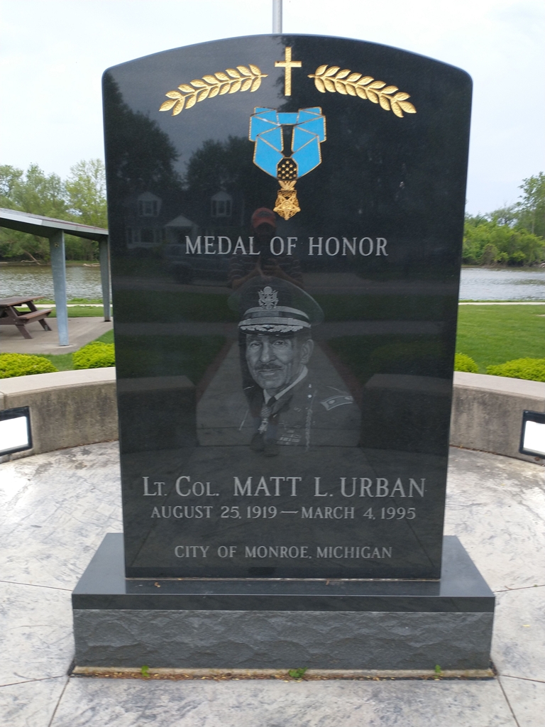 LT. COL. MATT L. URBAN MEDAL OF HONOR MEMORIAL FRONT