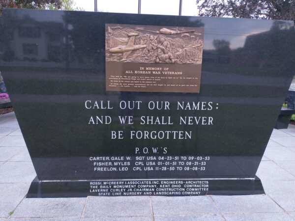 MONROE COUNTY KOREAN WAR MEMORIAL FRONT