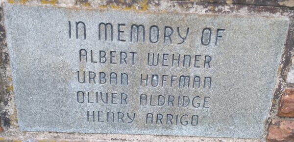 V.F.W. POST 1138 WAR VETERANS MEMORIAL STONE A