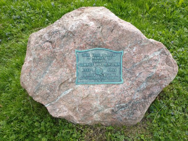 GENERAL GEORGE WASHINGTON MEMORIAL TREE PLAQUE