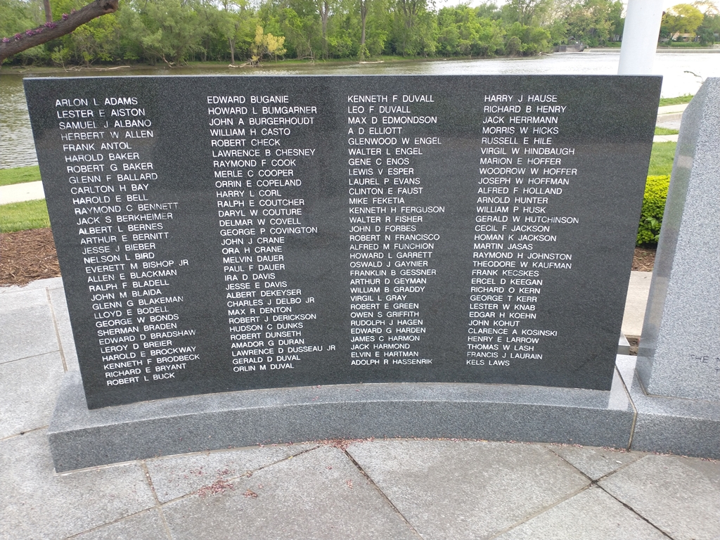 MONROE COUNTY WORLD WAR II MEMORIAL STONE D