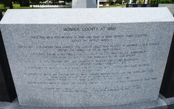 MONROE COUNTY WORLD WAR II MEMORIAL STONE B