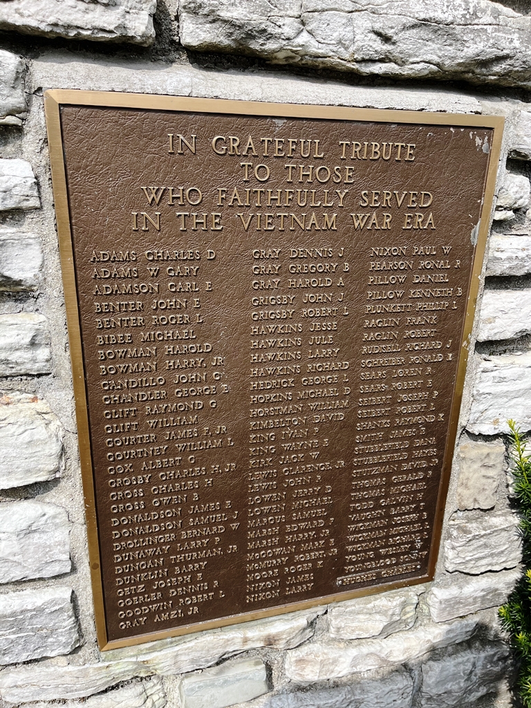 CITIZENS OF ADDYSTON WAR VETERANS MEMORIAL PLAQUE C
