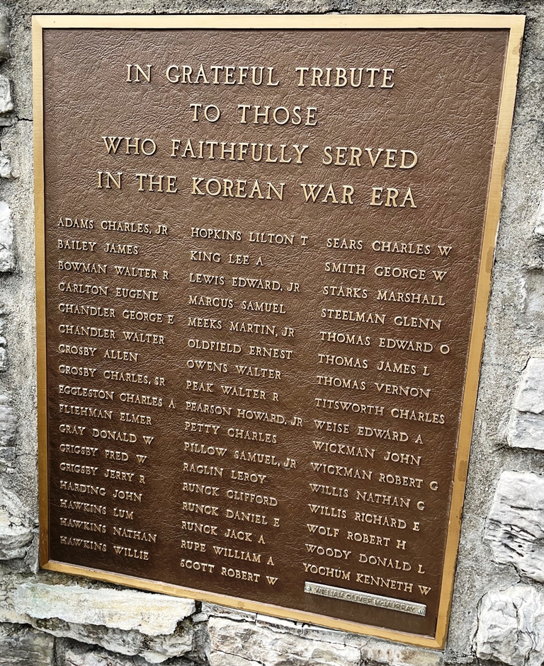 CITIZENS OF ADDYSTON WAR VETERANS MEMORIAL PLAQUE B