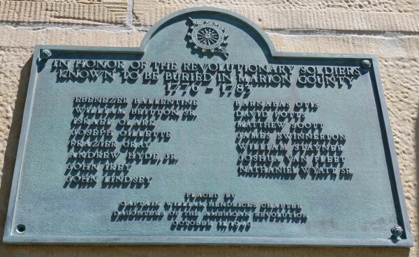 MARION COUNTY REVOLUTIONARY SOLDIERS MEMORIAL PLAQUE