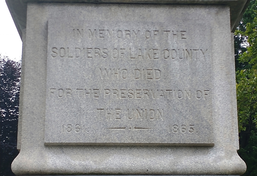 LAKE COUNTY CIVIL WAR MEMORIAL SIDE A