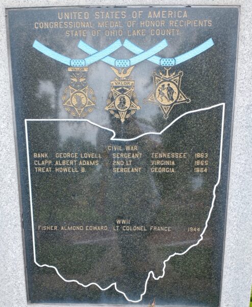 LAKE COUNTY MEDAL OF HONOR RECIPIENTS MEMORIAL PLAQUE
