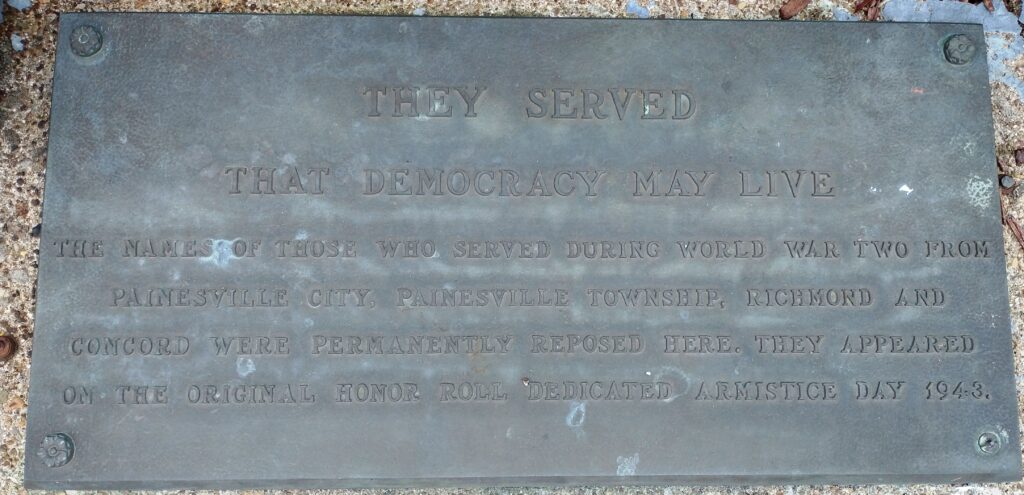 THEY SERVED THAT DEMOCRACY MAY LIVE MEMORIAL TABLET