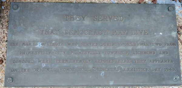 THEY SERVED THAT DEMOCRACY MAY LIVE MEMORIAL TABLET