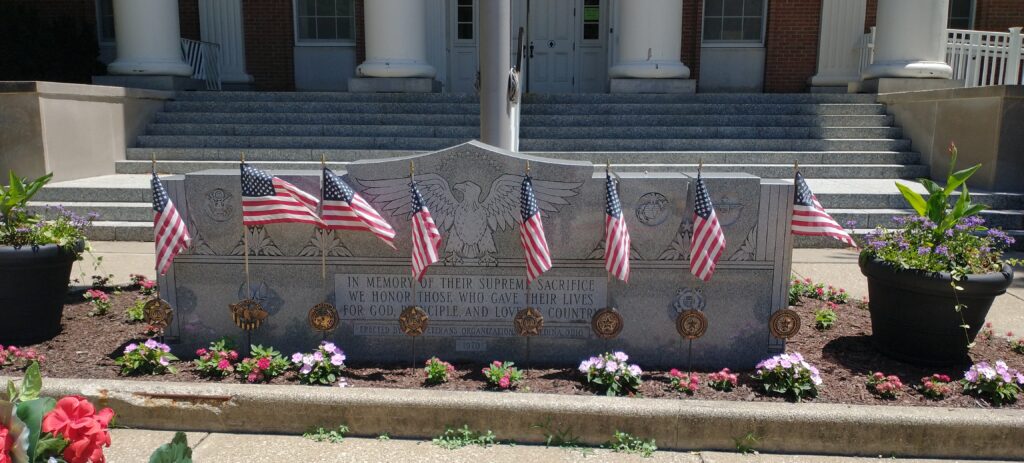 MEDINA COUNTY SUPREME SACRIFICE VETERANS MEMORIAL FRONT