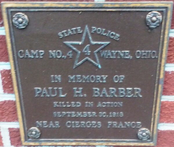 WAYNE TOWNSHIP WAR VETERANS MEMORIAL PLAQUE E