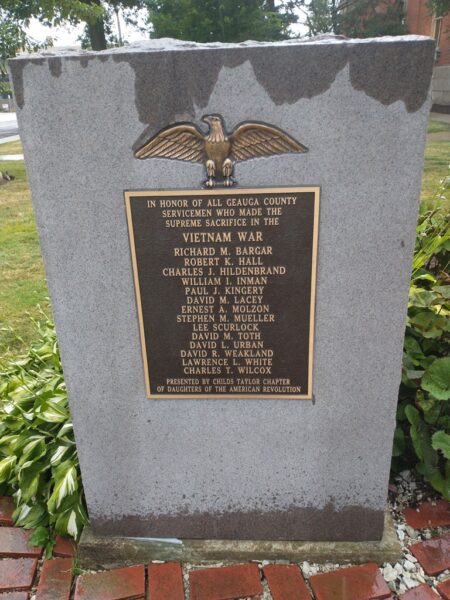 GEAUGA COUNTY VIETNAM WAR SUPREME SACRIFICE MEMORIAL
