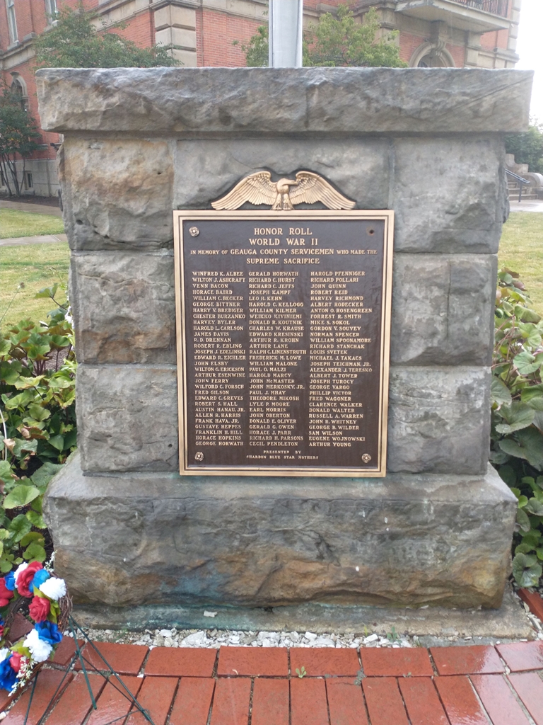 GEAUGA COUNTY WORLD WAR II SUPREME SACRIFICE MEMORIAL