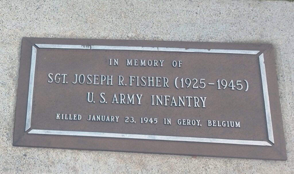 VETERANS MEMORIAL PEACE PARK HONOR PLAQUE B