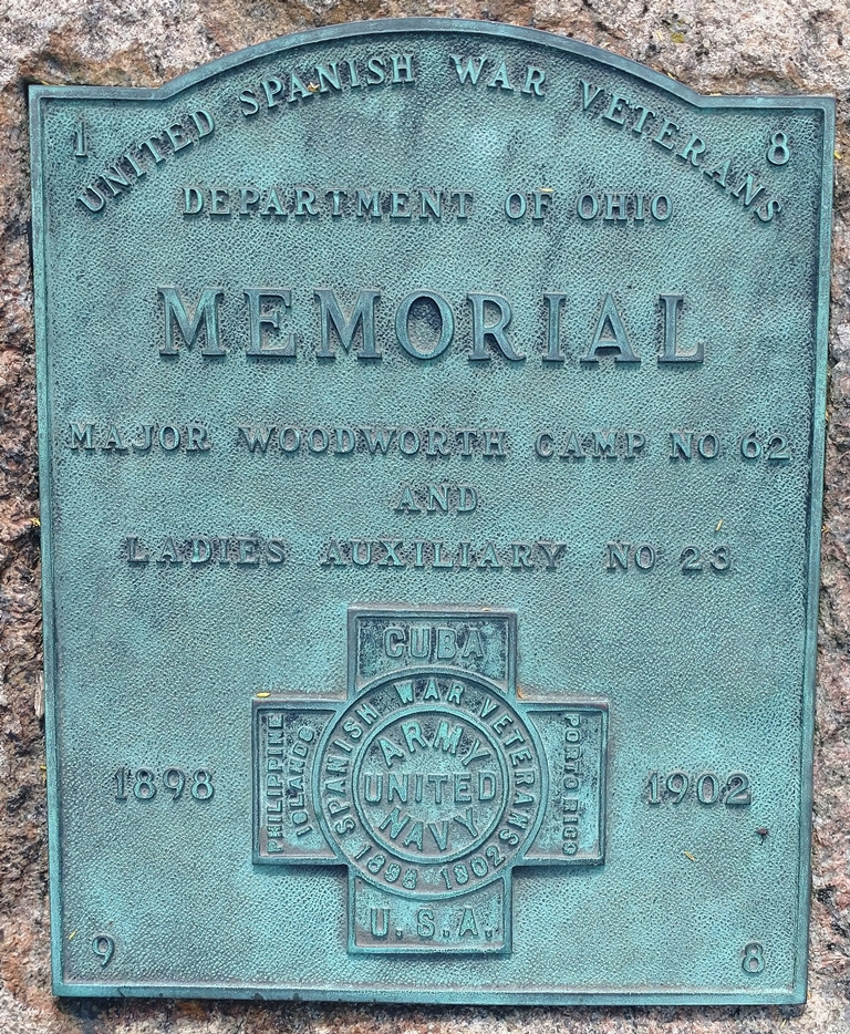 UNITED SPANISH WAR VETERANS DEPARTMENT OF OHIO MEMORIAL PLAQUE