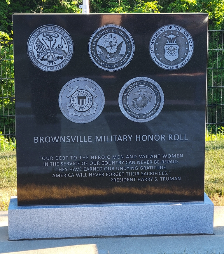 BROWNSVILLE MILITARY HONOR ROLL MEMORIAL STONE A