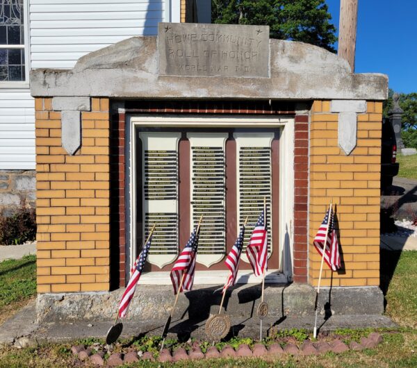 HOWE COMMUNITY ROLL OF HONOR WAR MEMORIAL