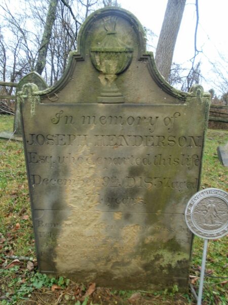 JOSEPH HENDERSON REVOLUTIONARY WAR SOLDIER MEMORIAL CEMETERY STONE