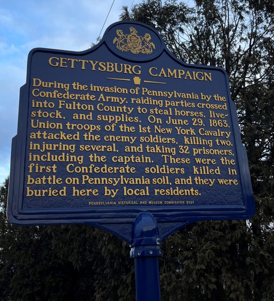GETTYSBURG CAMPAIGN WAR MEMORIAL MARKER XXV