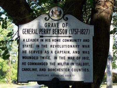GRAVE OF GENERAL PERRY BENSON MEMORIAL MARKER