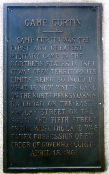 CAMP CURTIN WAR MEMORIAL PLAQUE B